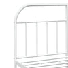 Sengeramme i metall med hode- og fotgavl hvit 183x213 cm