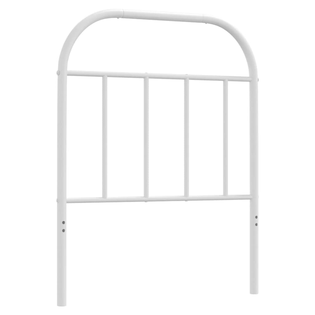 Utskiftbar sengegavl i metall hvit 75 cm