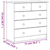 Kommode ALTA 77x35x73 cm heltre furu
