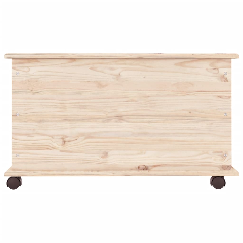 Oppbevaringskiste med hjul ALTA 73x39,5x44 cm heltre furu