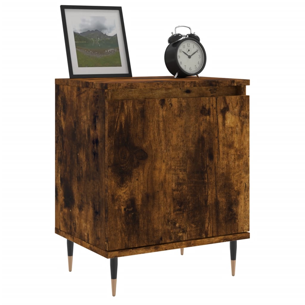 Nattbord 2 stk røkt eik 40x30x50 cm konstruert tre