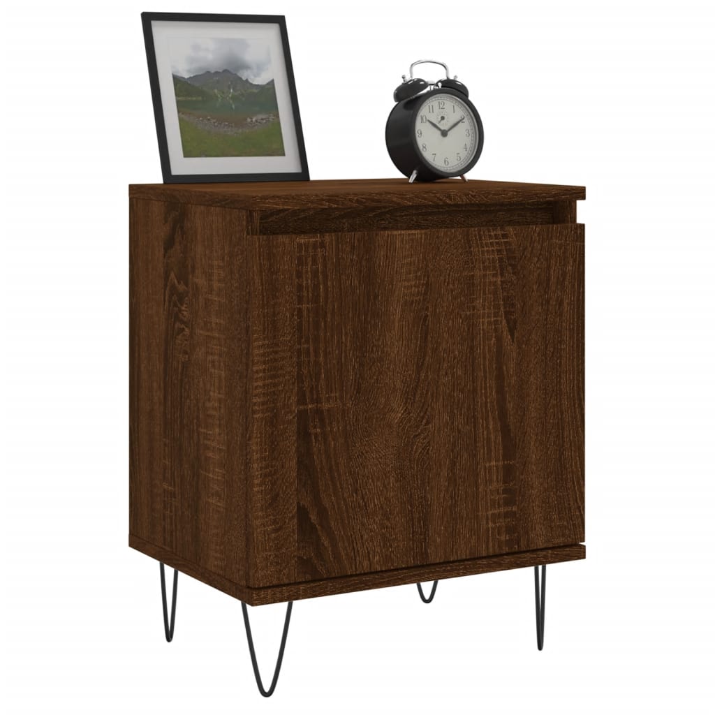 Nattbord brun eik 40x30x50 cm konstruert tre