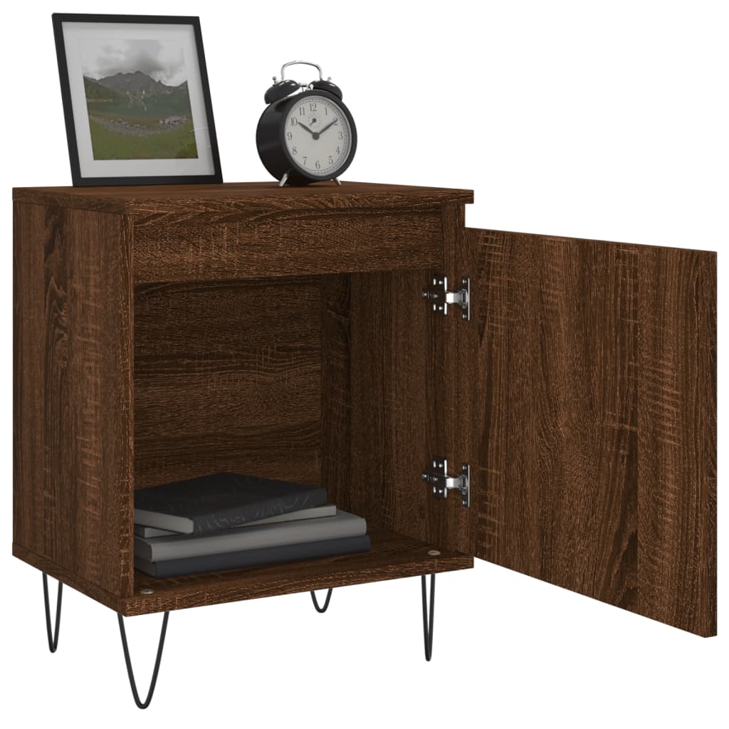 Nattbord brun eik 40x30x50 cm konstruert tre