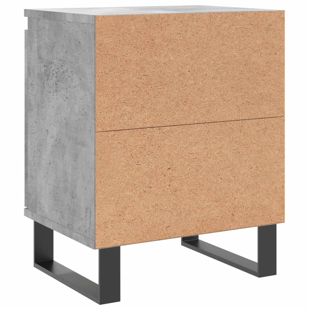Nattbord 2 stk betonggrå 40x30x50 cm konstruert tre