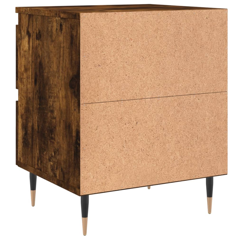 Nattbord 2 stk røkt eik 40x35x50 cm konstruert tre