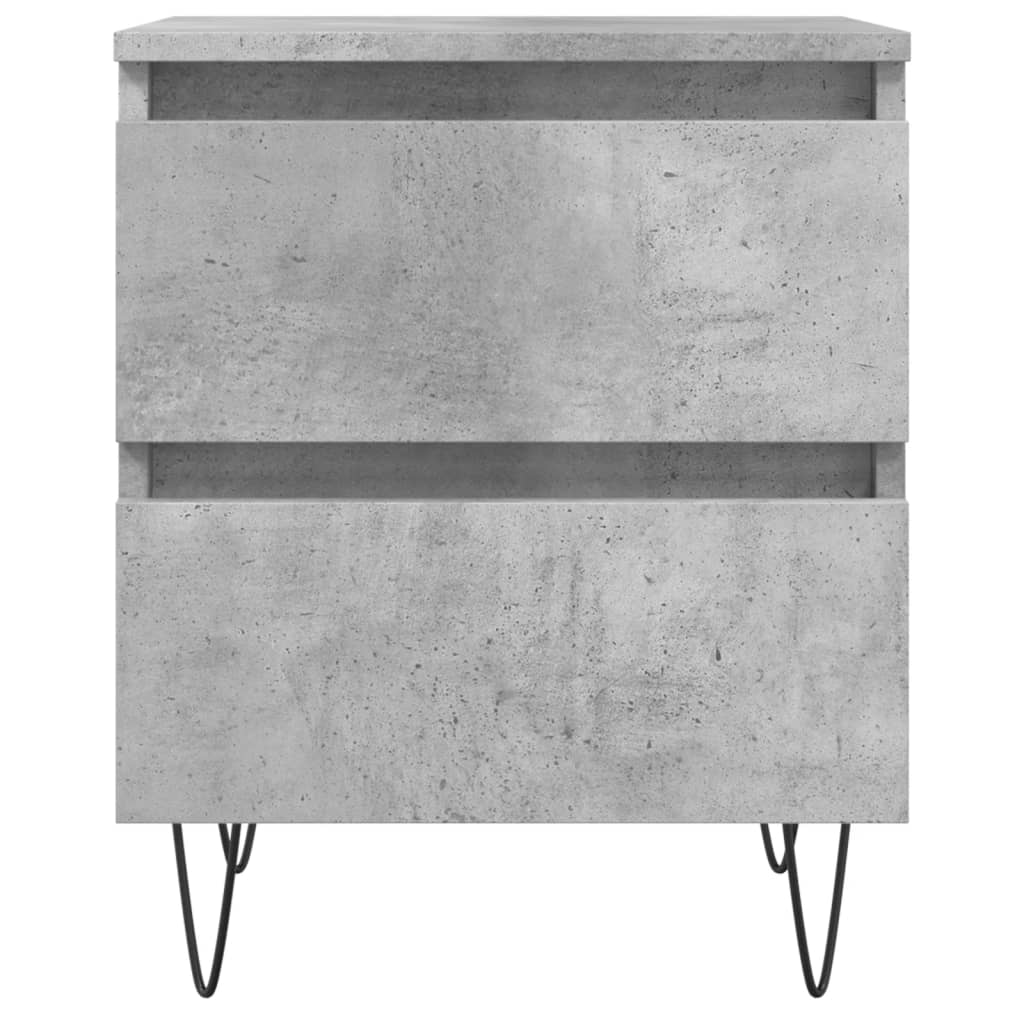 Nattbord 2 stk betonggrå 40x35x50 cm konstruert tre