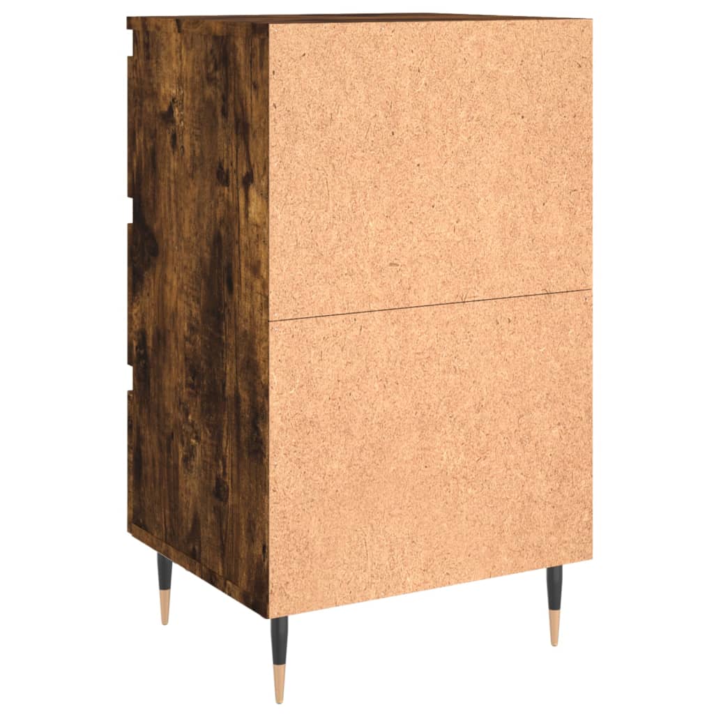 Nattbord 2 stk røkt eik 40x35x69 cm konstruert tre