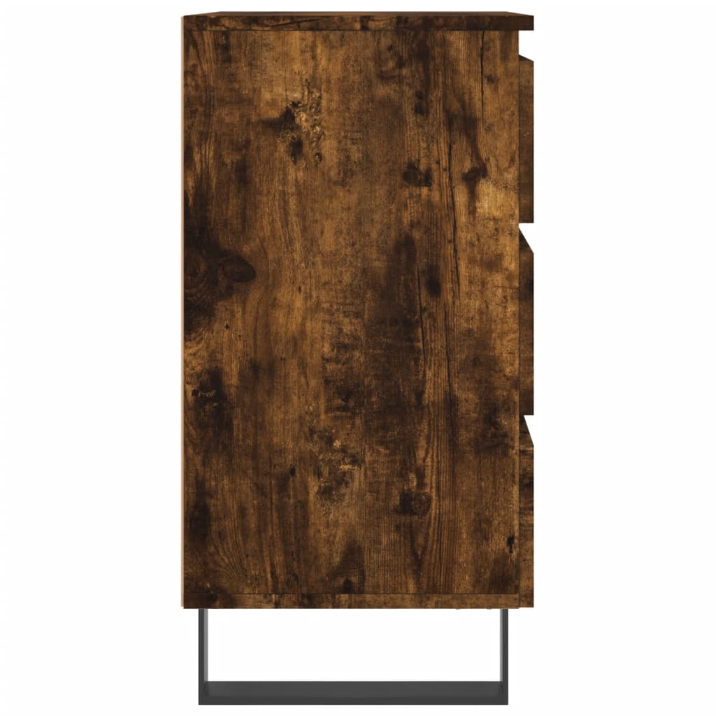 Nattbord 2 stk røkt eik 40x35x69 cm konstruert tre