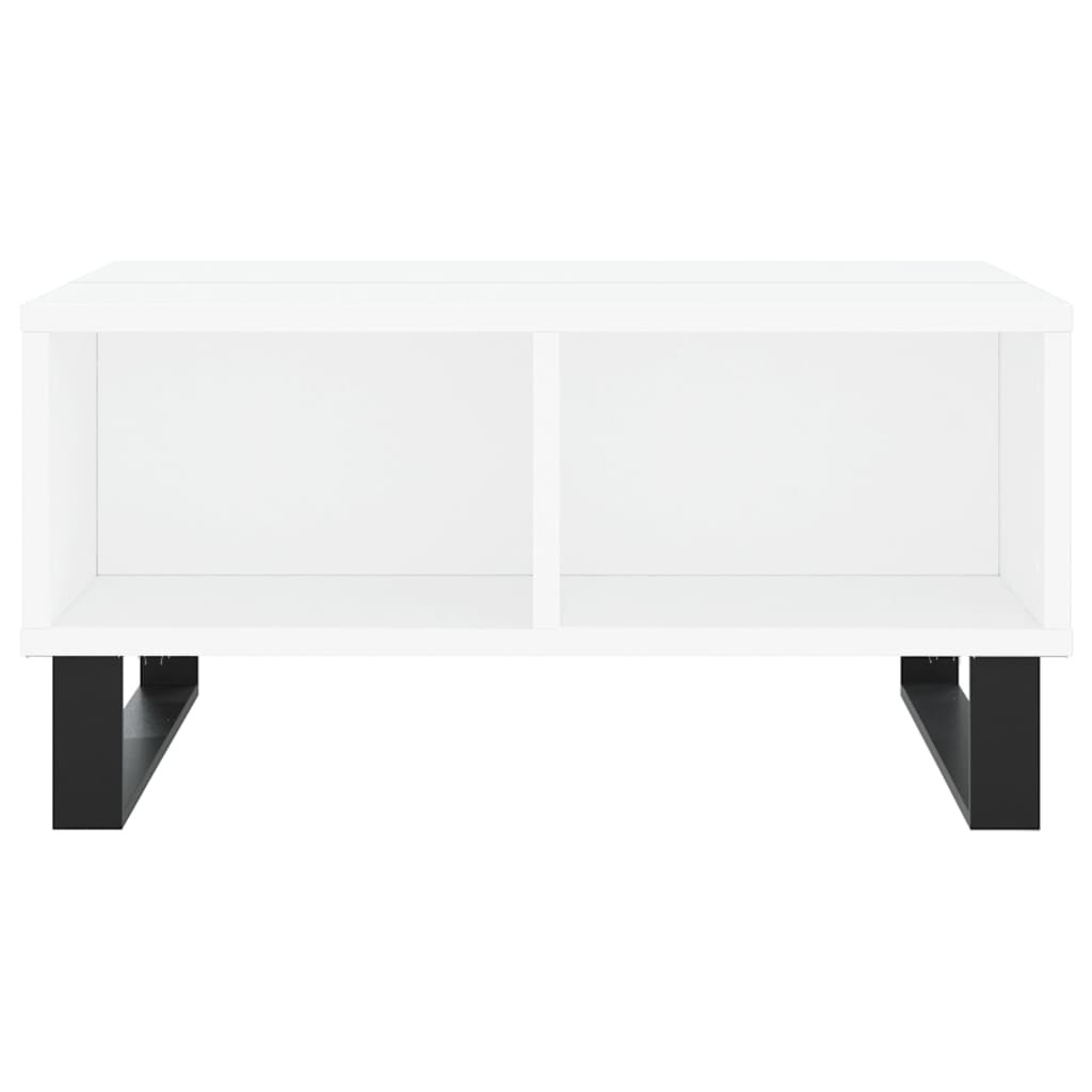 Sofabord hvit 60x60x30 cm konstruert tre