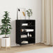 Highboard svart 57x35x90 cm konstruert tre