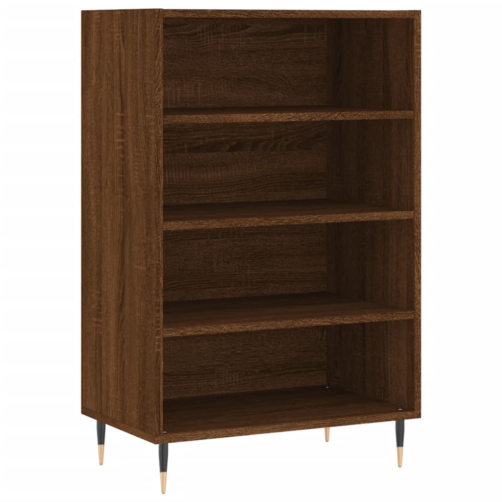 Highboard brun eik 57x35x90 cm konstruert tre