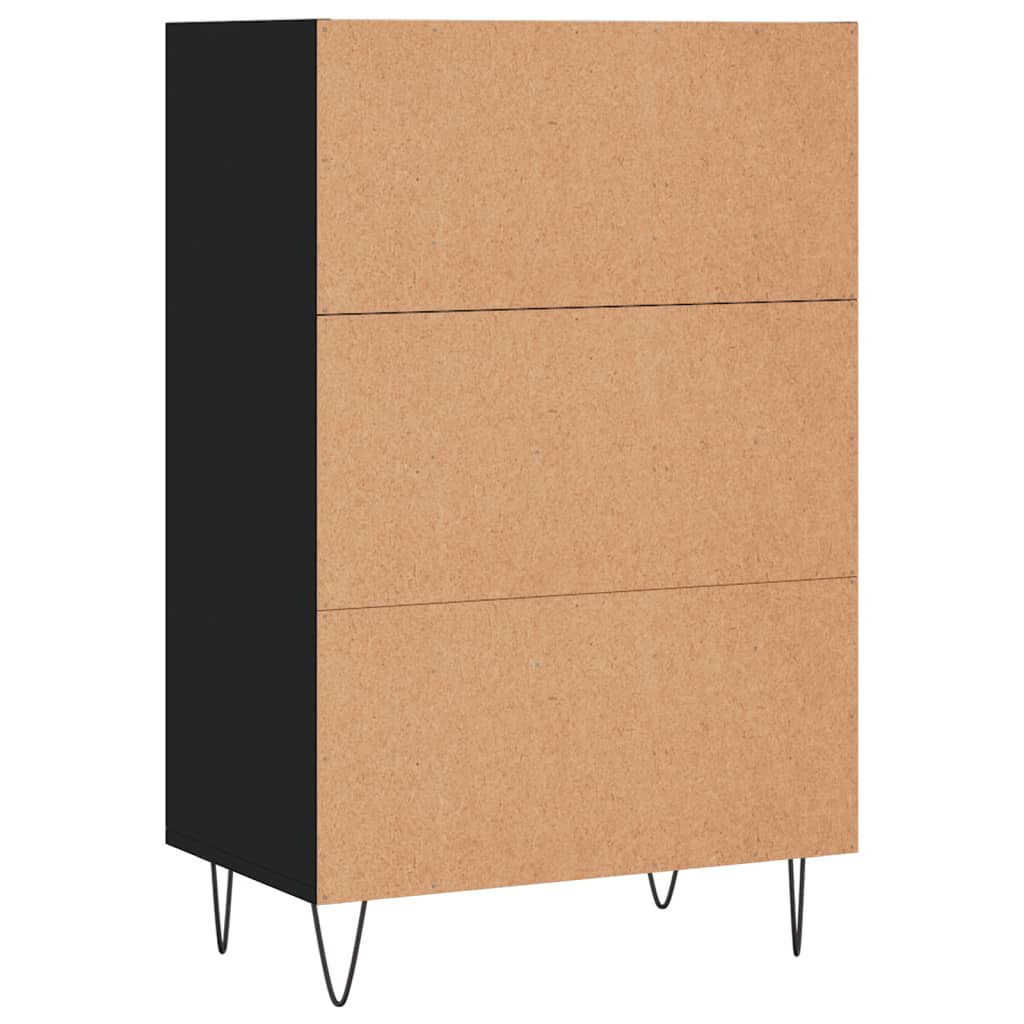 Highboard svart 57x35x90 cm konstruert tre
