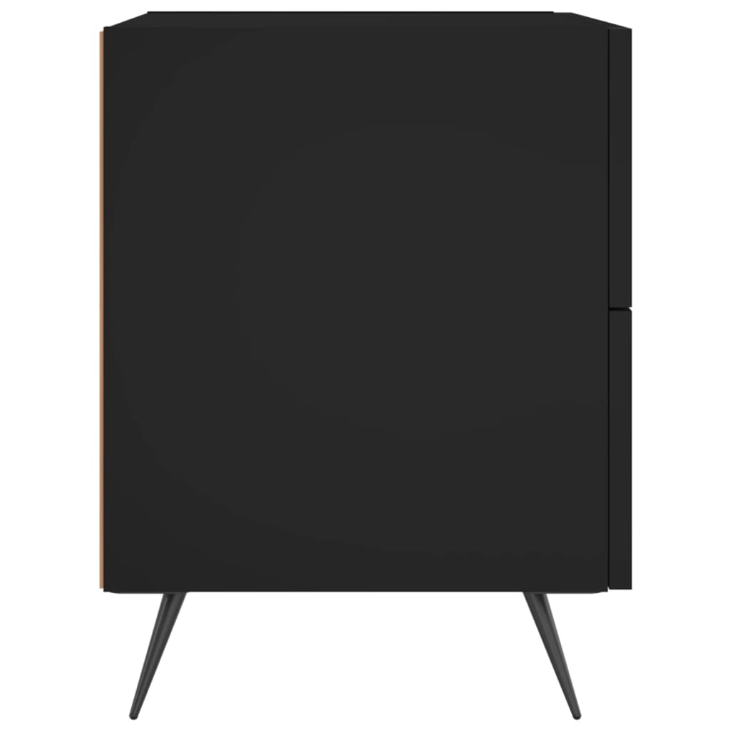 Nattbord 2 stk svart 40x35x47,5 cm konstruert tre