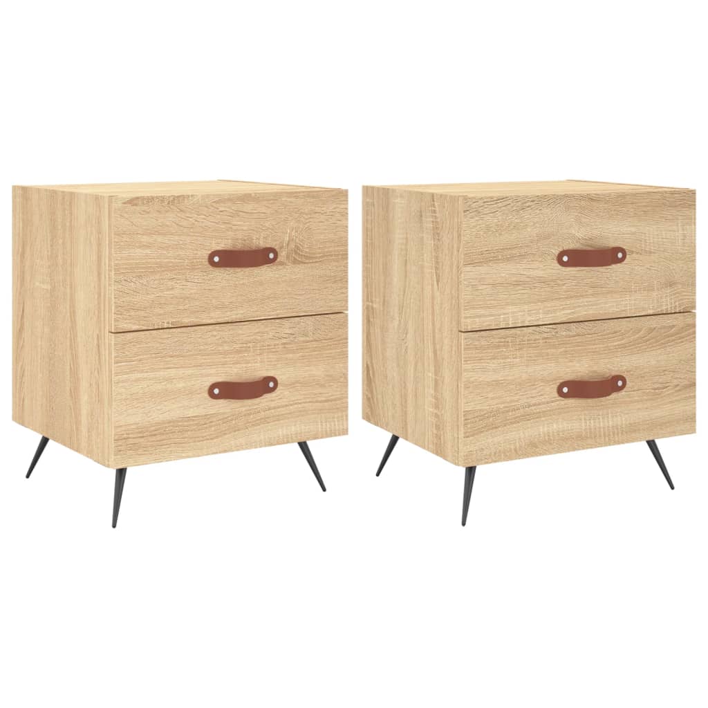 Nattbord 2 stk sonoma eik 40x35x47,5 cm konstruert tre