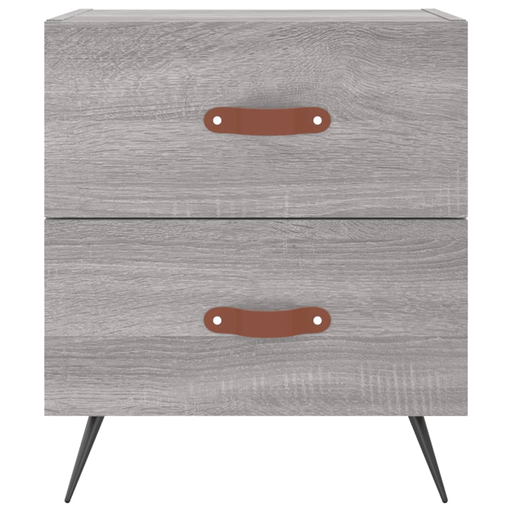 Nattbord 2 stk grå sonoma 40x35x47,5 cm konstruert tre