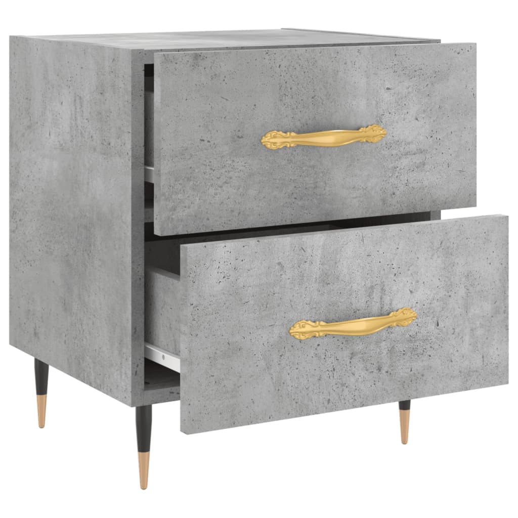 Nattbord 2 stk betonggrå 40x35x47,5 cm konstruert tre