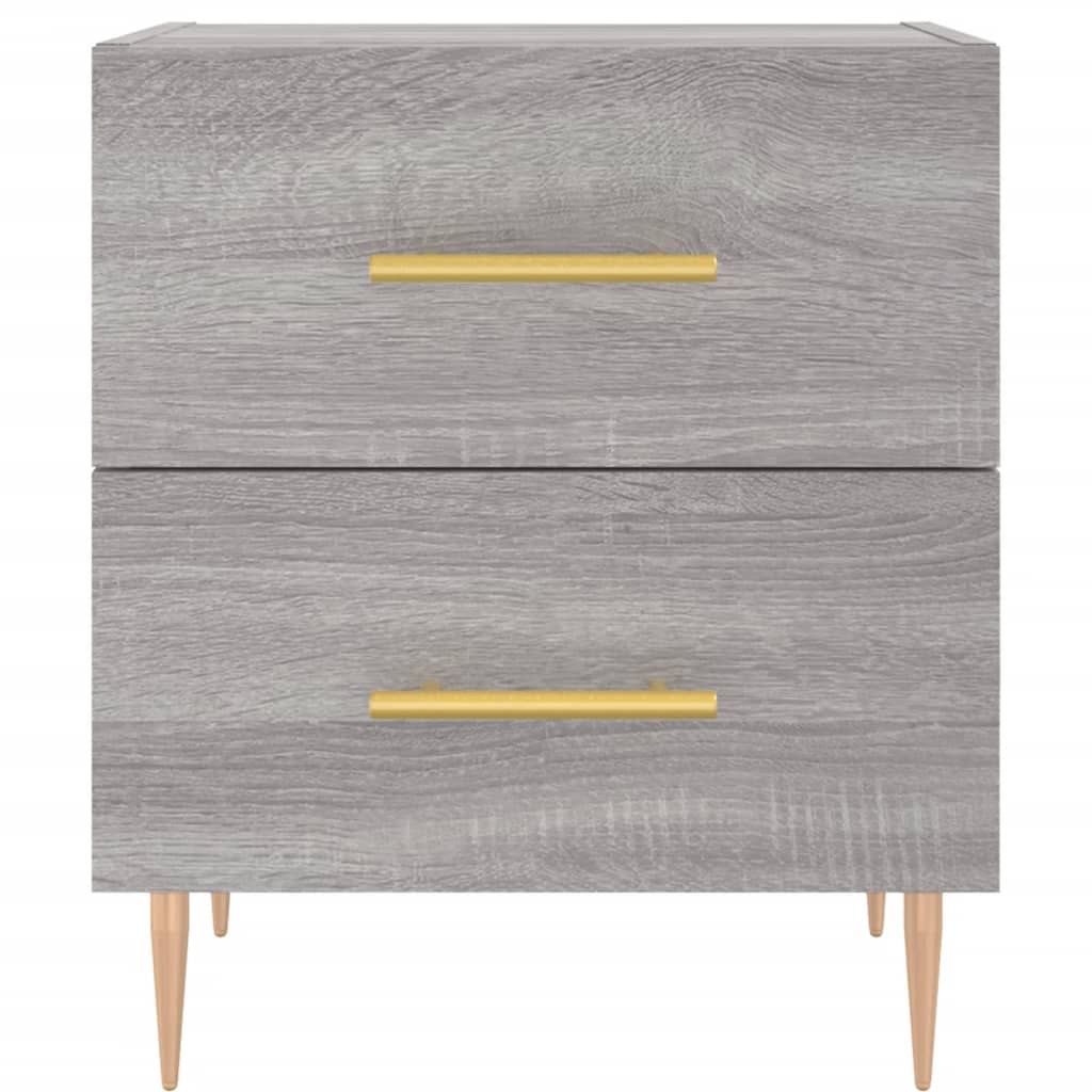 Nattbord 2 stk grå sonoma 40x35x47,5 cm konstruert tre