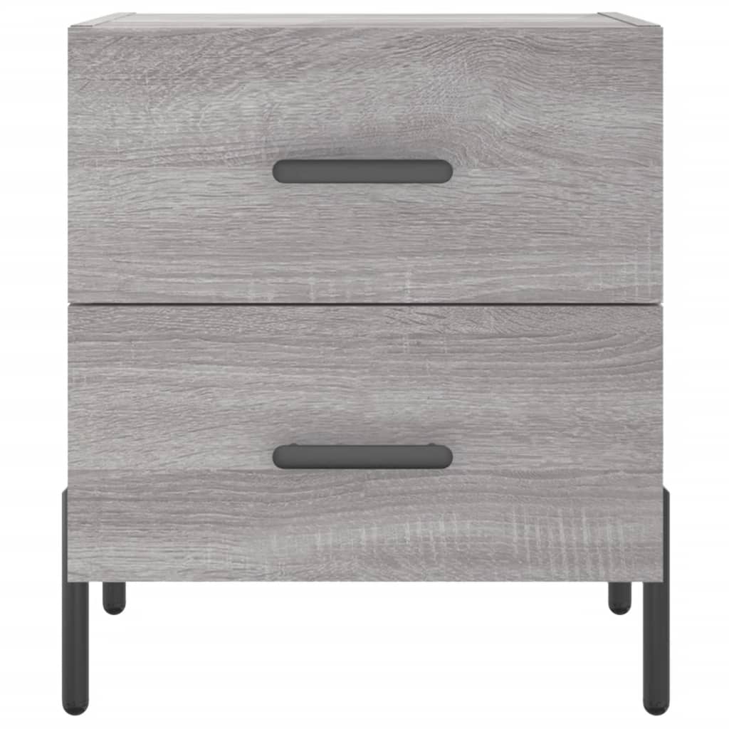 Nattbord 2 stk grå sonoma 40x35x47,5 cm konstruert tre