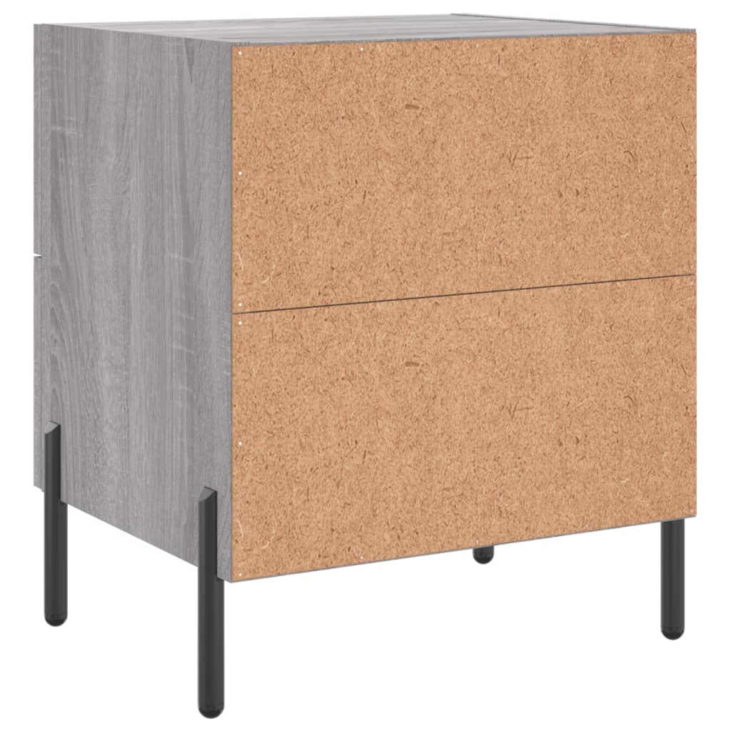 Nattbord 2 stk grå sonoma 40x35x47,5 cm konstruert tre