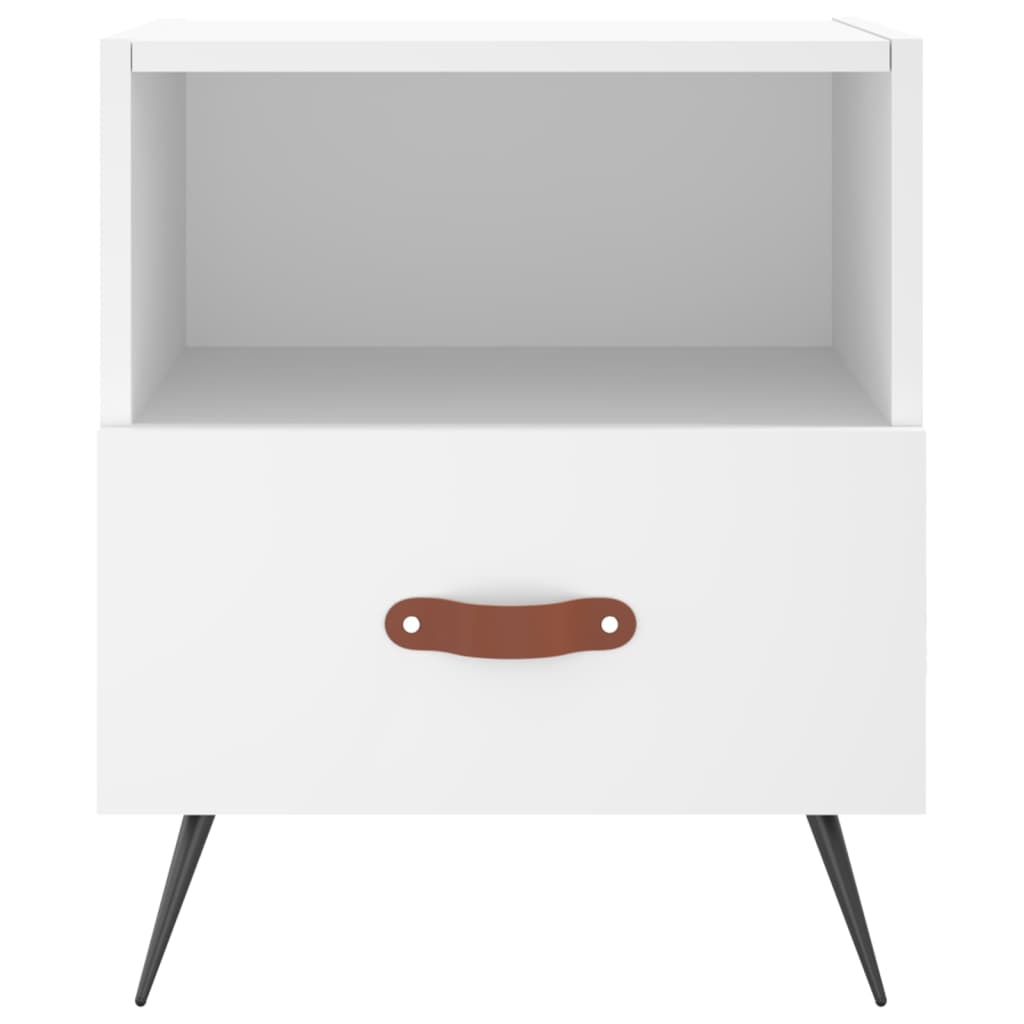 Nattbord hvit 40x35x47,5 cm konstruert tre