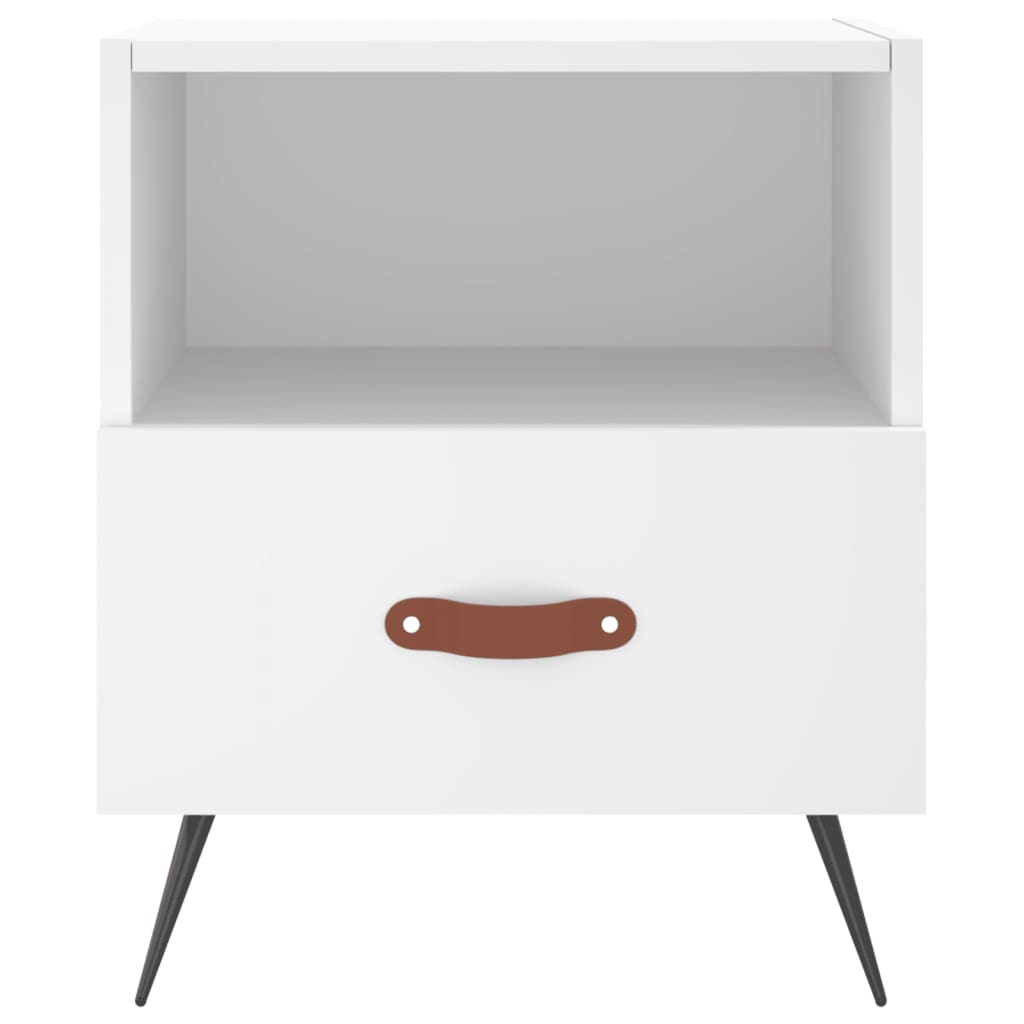 Nattbord 2 stk hvit 40x35x47,5 cm konstruert tre