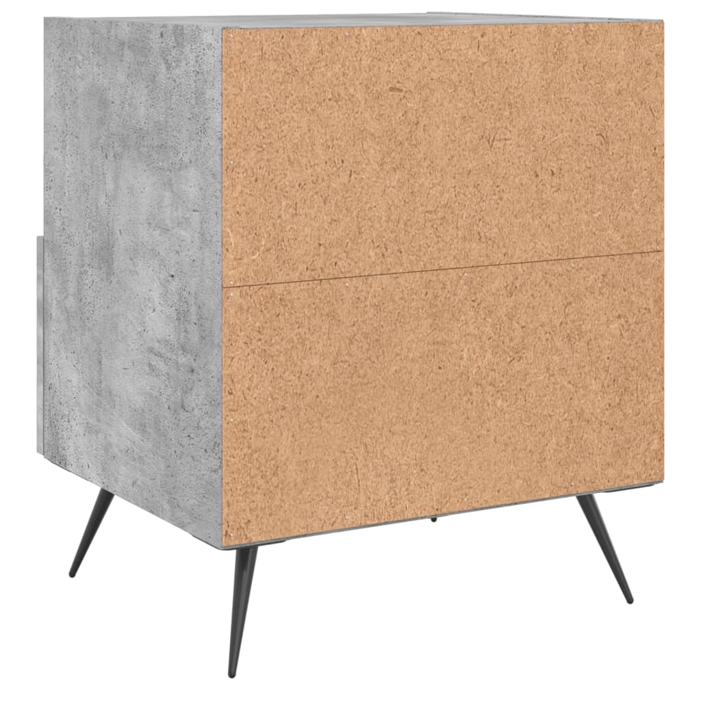 Nattbord 2 stk betonggrå 40x35x47,5 cm konstruert tre