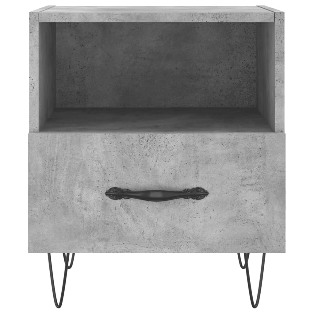 Nattbord 2 stk betonggrå 40x35x47,5 cm konstruert tre