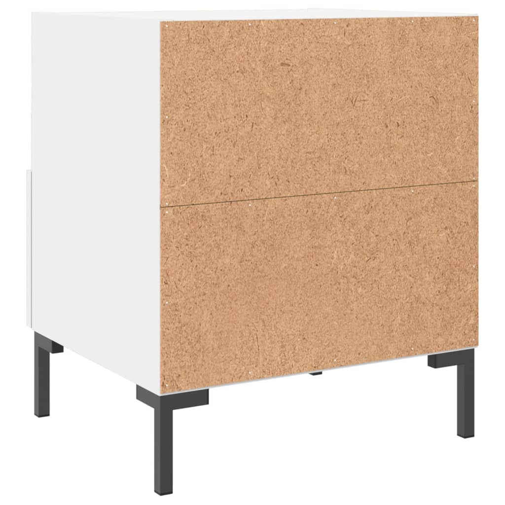 Nattbord 2 stk hvit 40x35x47,5 cm konstruert tre