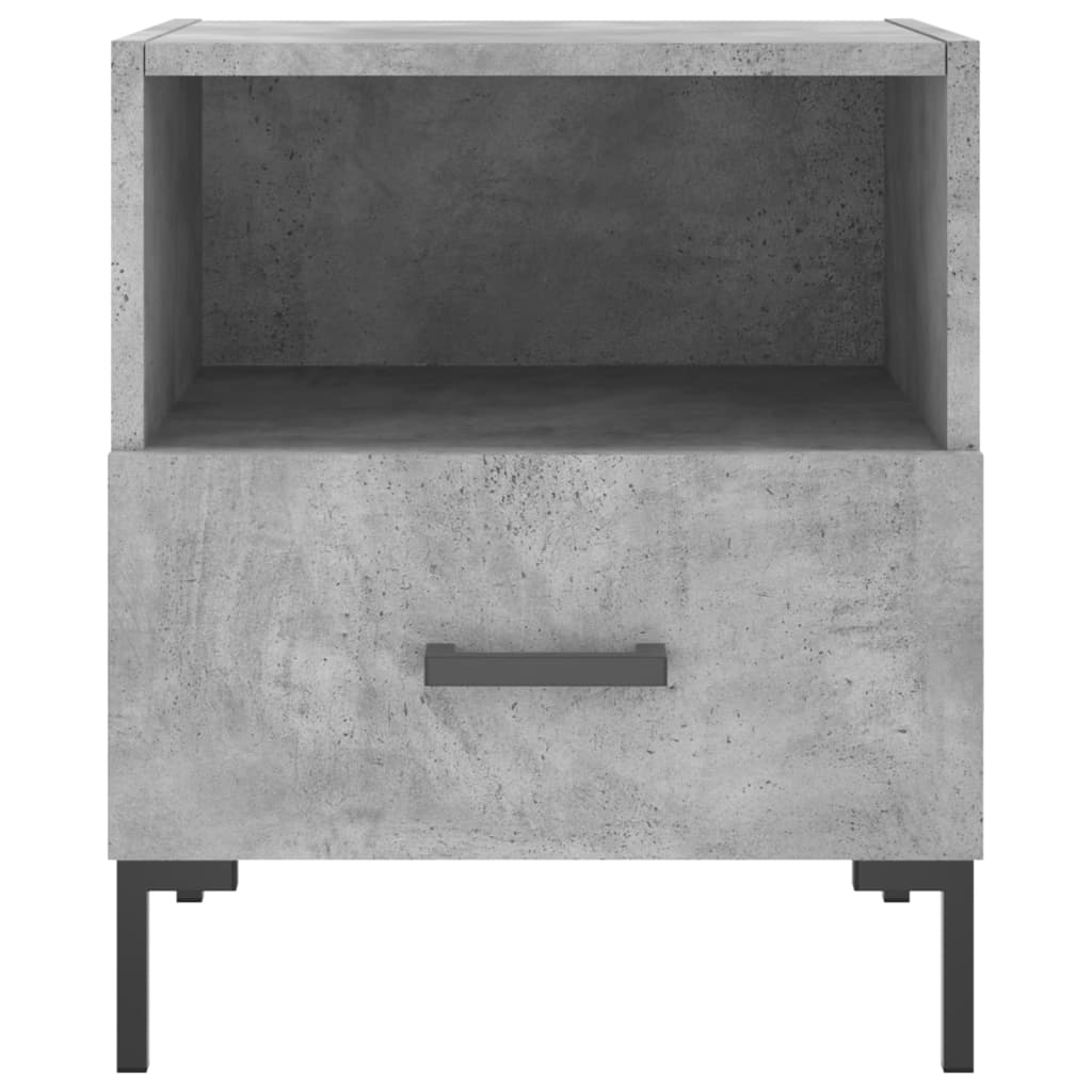 Nattbord 2 stk betonggrå 40x35x47,5 cm konstruert tre