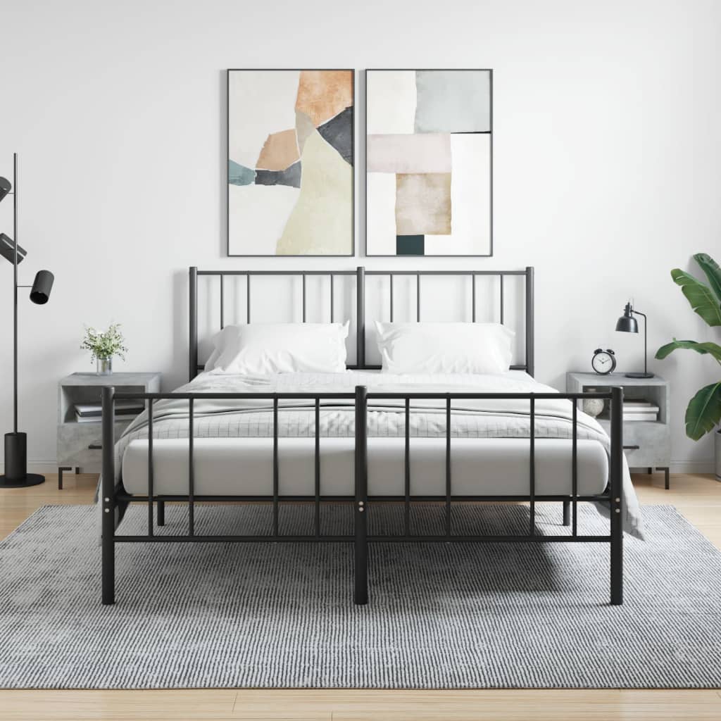 Nattbord 2 stk betonggrå 40x35x47,5 cm konstruert tre