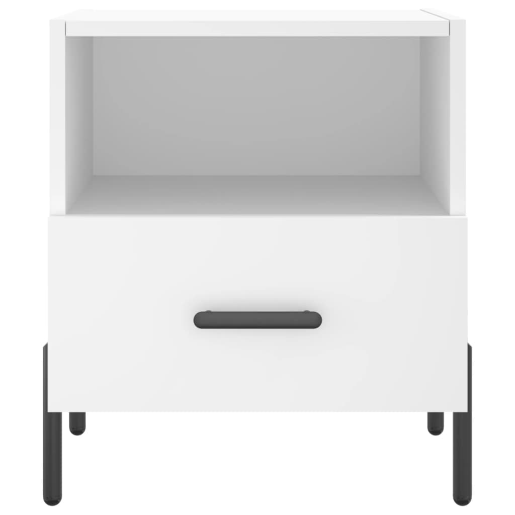 Nattbord 2 stk hvit 40x35x47,5 cm konstruert tre