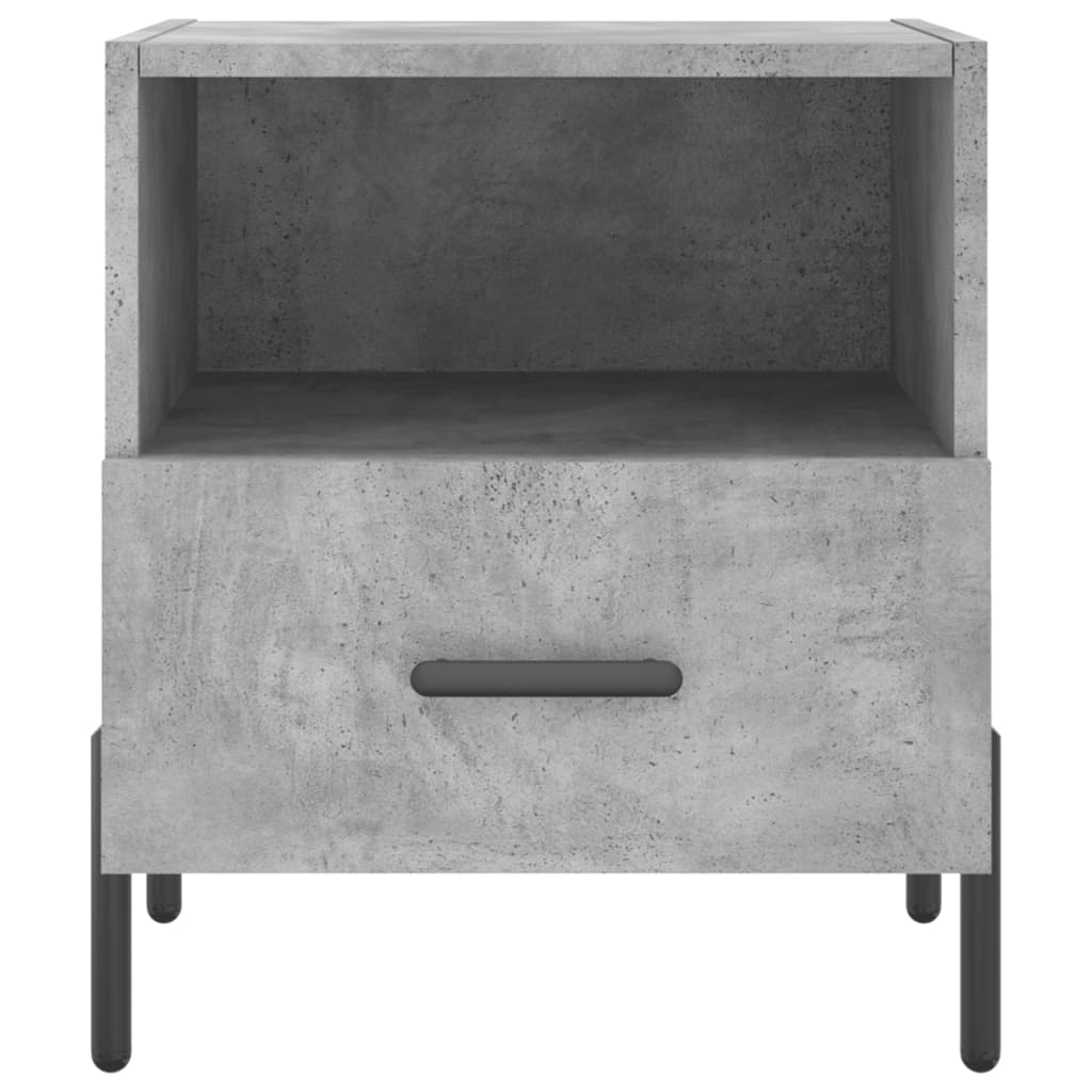 Nattbord 2 stk betonggrå 40x35x47,5 cm konstruert tre