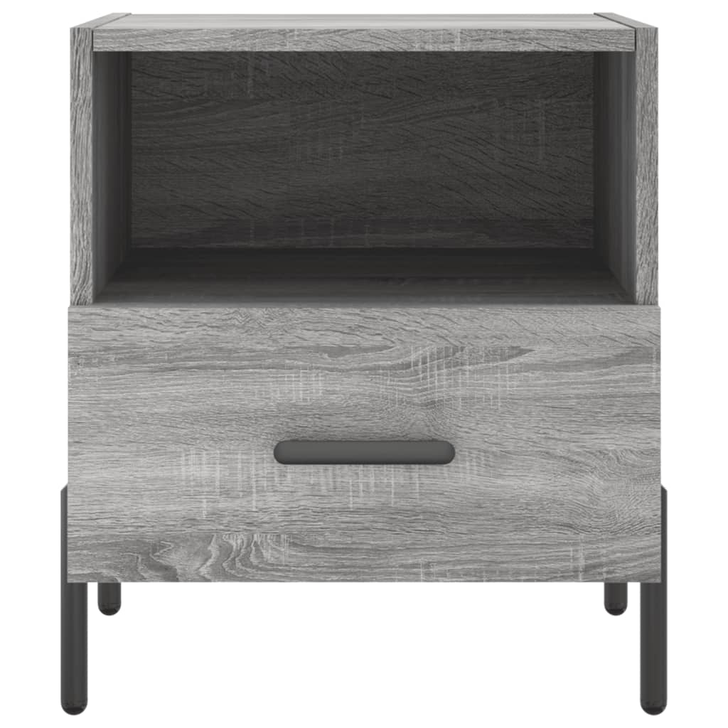 Nattbord 2 stk grå sonoma 40x35x47,5 cm konstruert tre