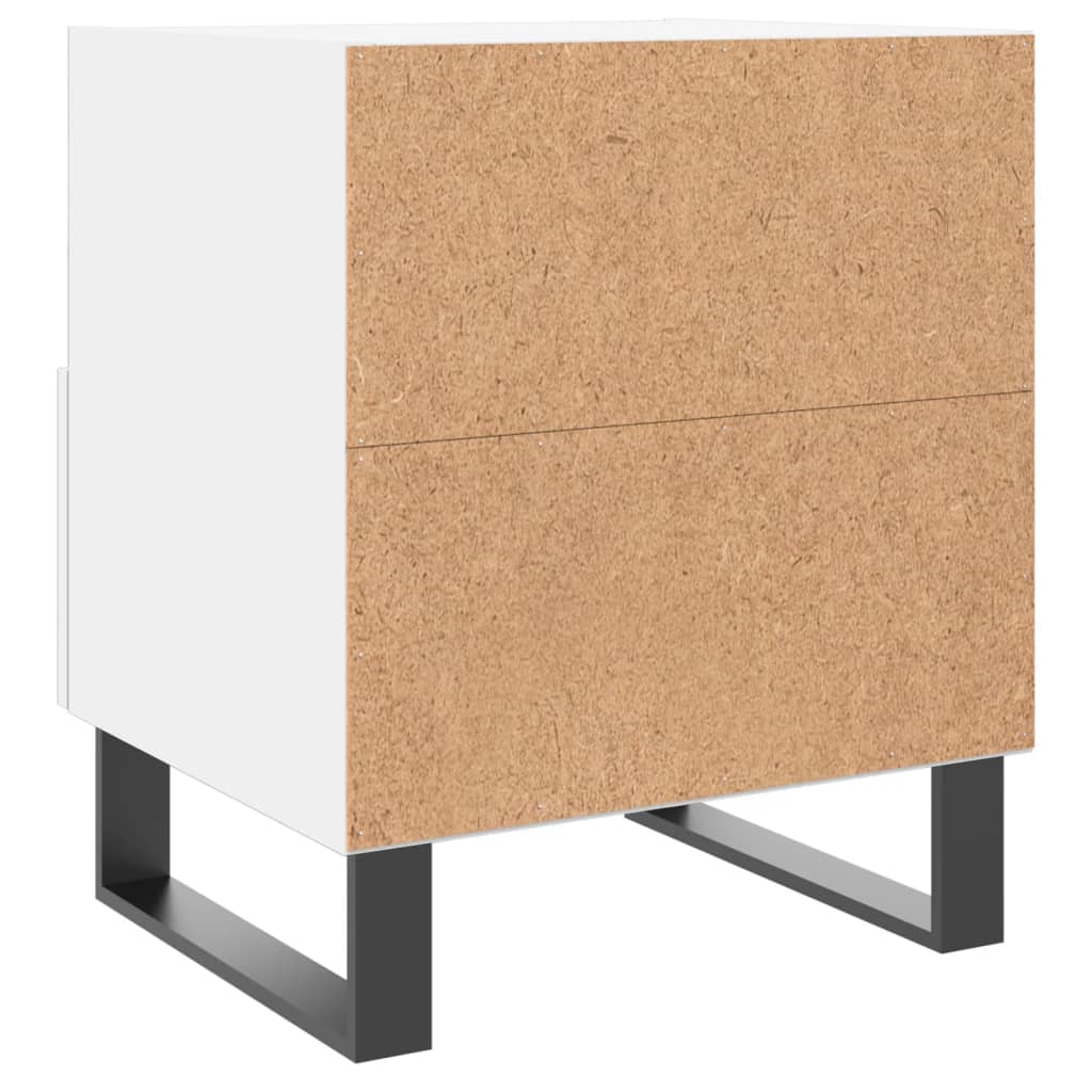 Nattbord 2 stk hvit 40x35x47,5 cm konstruert tre