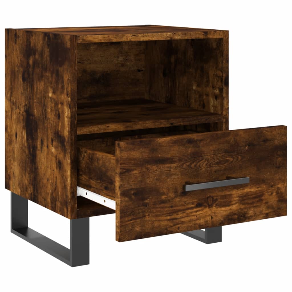Nattbord røkt eik 40x35x47,5 cm konstruert tre
