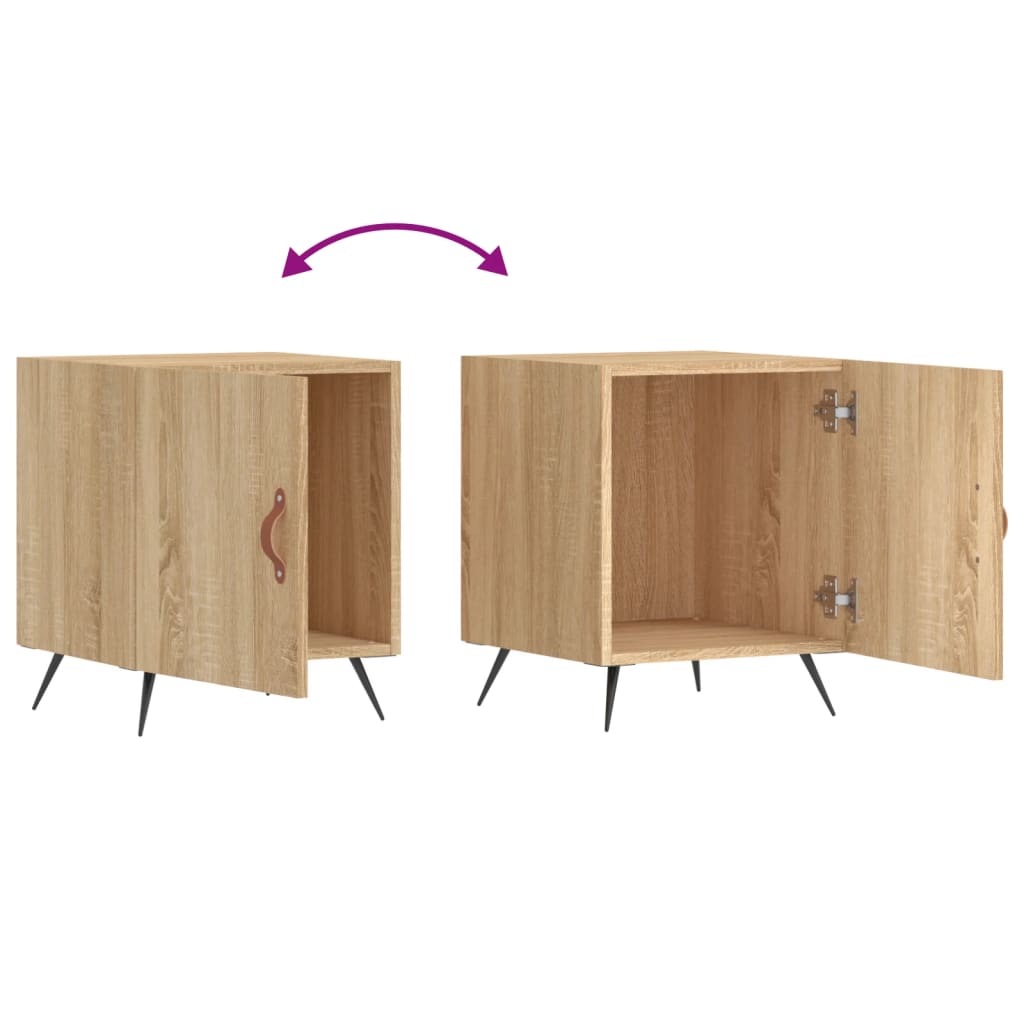 Nattbord 2 stk sonoma eik 40x40x50 cm konstruert tre