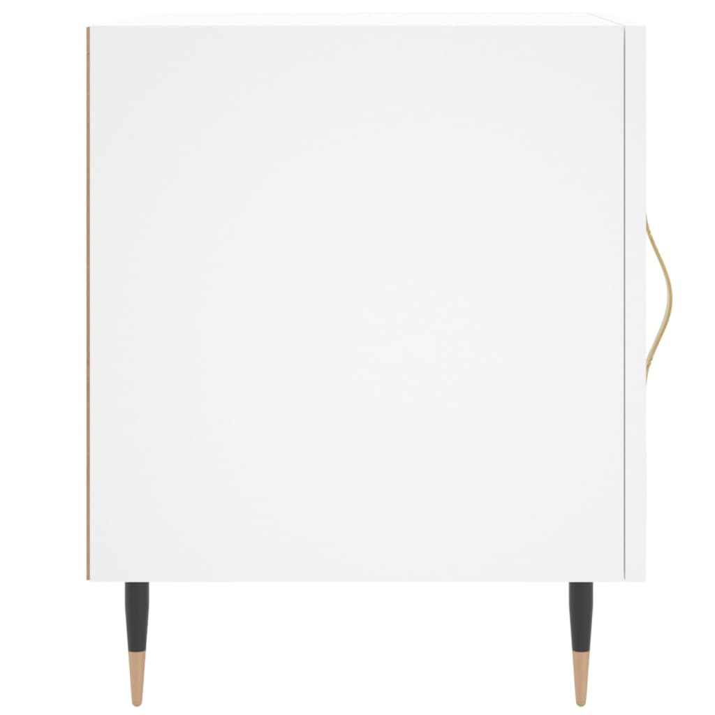 Nattbord 2 stk hvit 40x40x50 cm konstruert tre