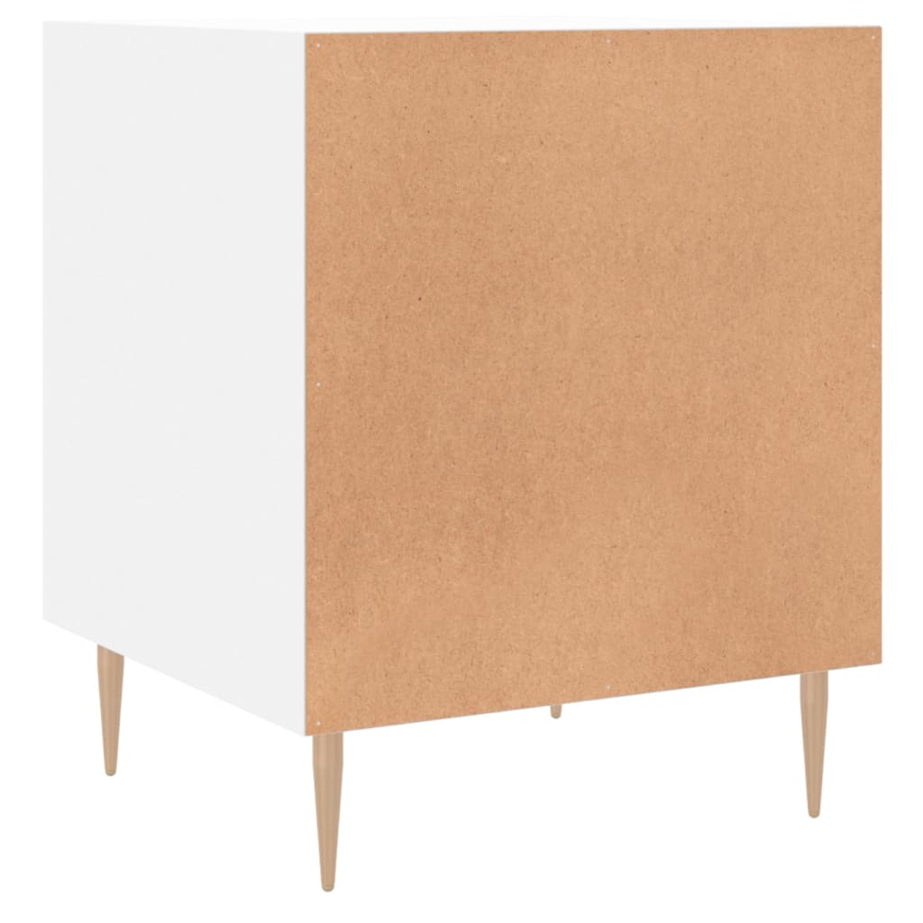 Nattbord hvit 40x40x50 cm konstruert tre