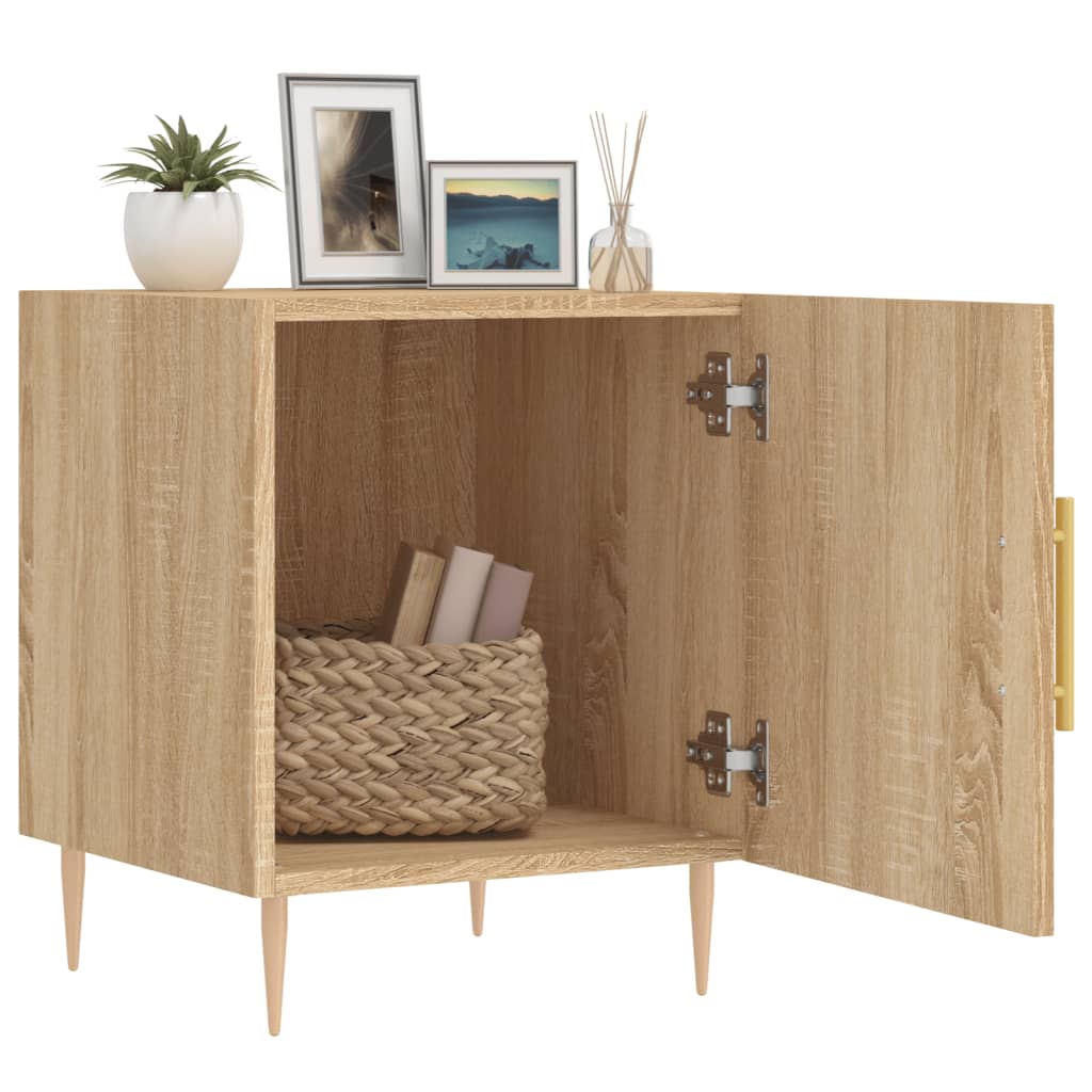 Nattbord 2 stk sonoma eik 40x40x50 cm konstruert tre