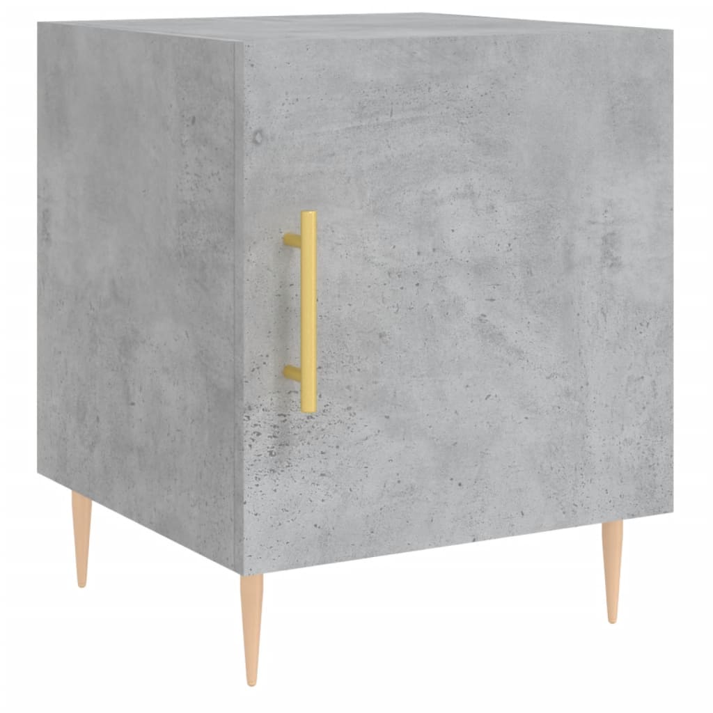 Nattbord 2 stk betonggrå 40x40x50 cm konstruert tre