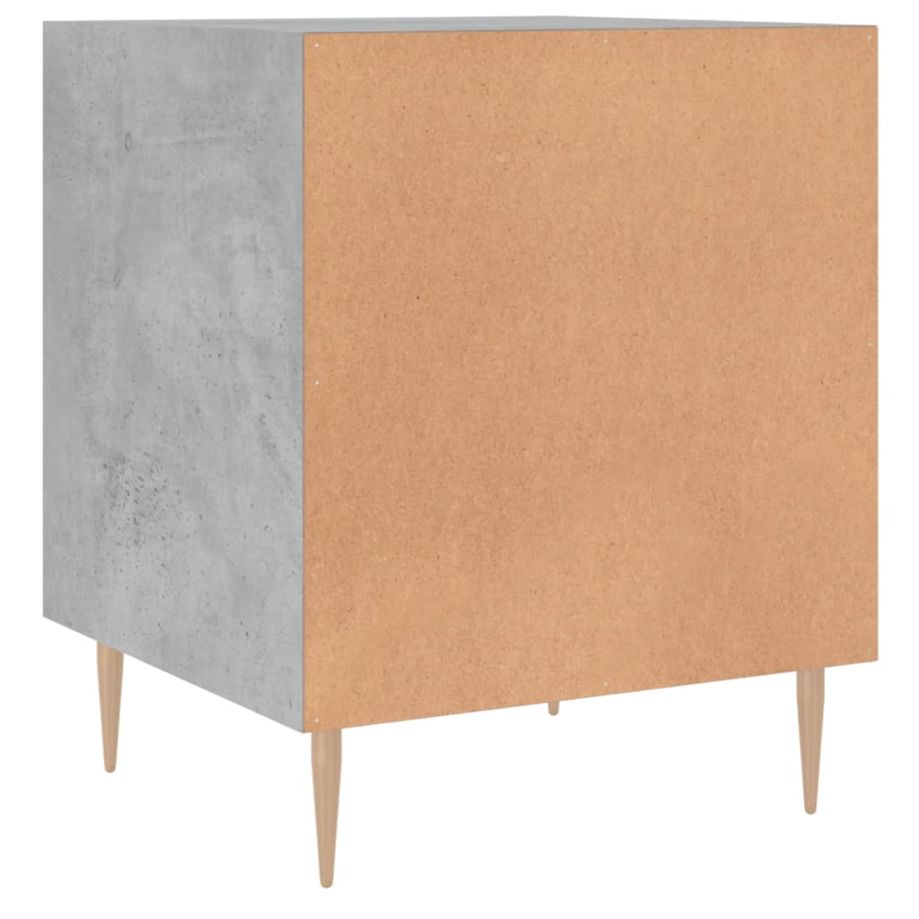Nattbord 2 stk betonggrå 40x40x50 cm konstruert tre
