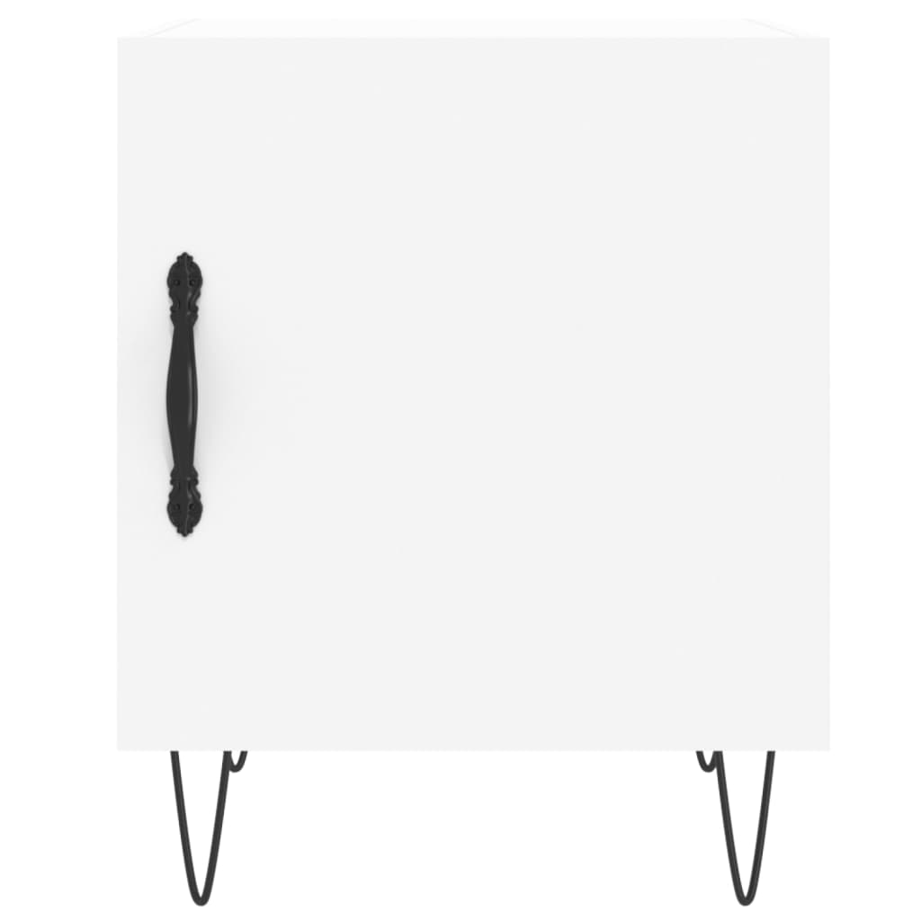 Nattbord 2 stk hvit 40x40x50 cm konstruert tre