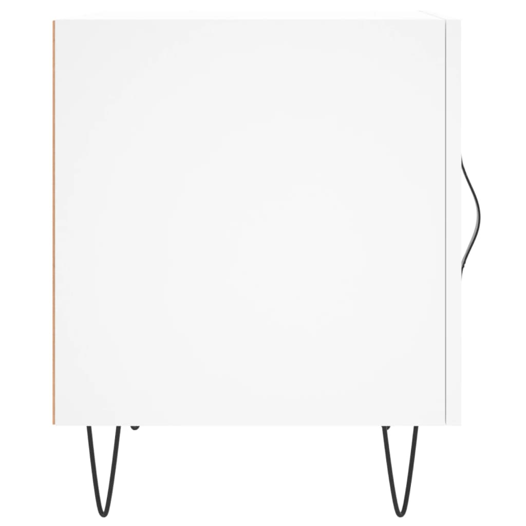 Nattbord 2 stk hvit 40x40x50 cm konstruert tre