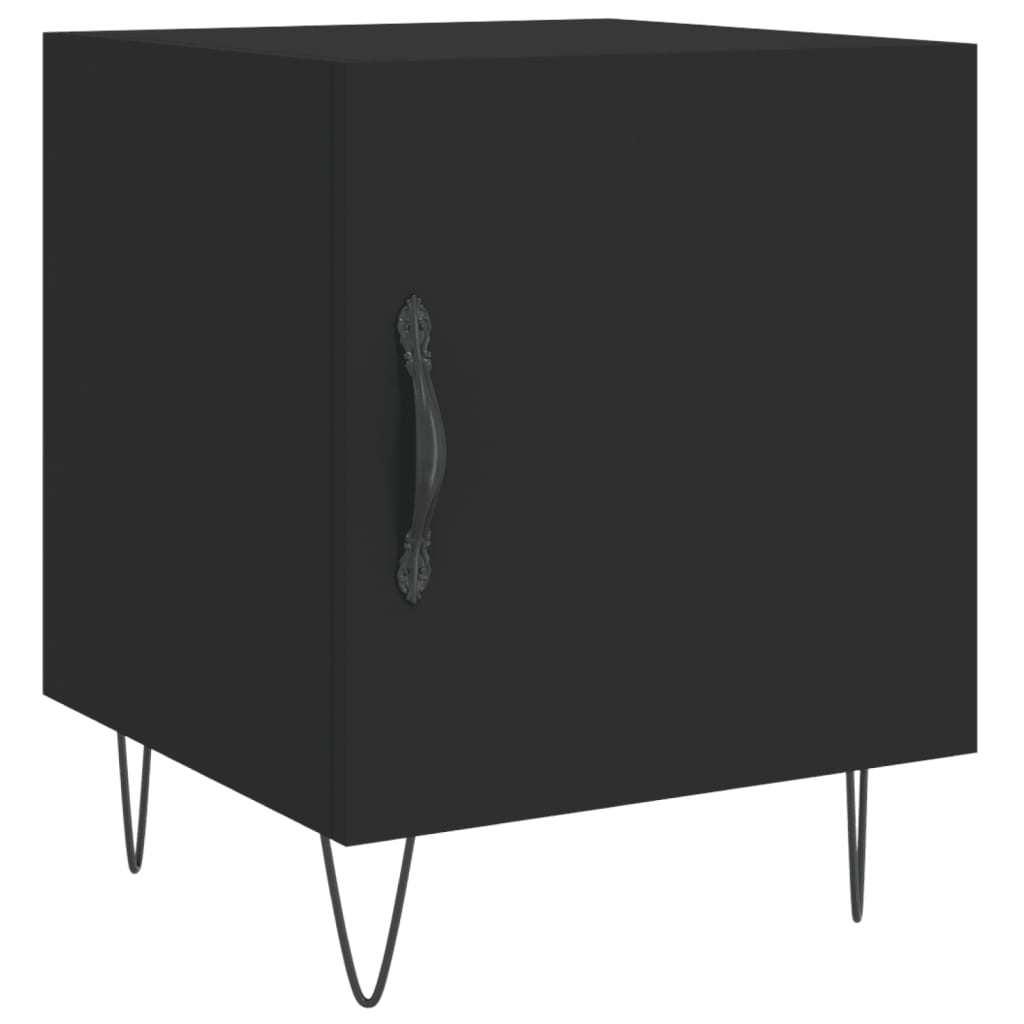 Nattbord 2 stk svart 40x40x50 cm konstruert tre