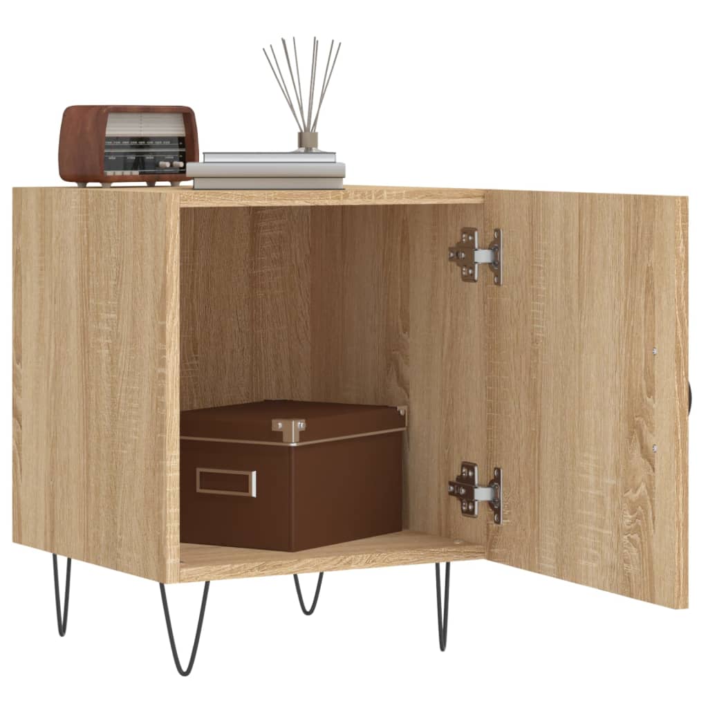 Nattbord sonoma eik 40x40x50 cm konstruert tre