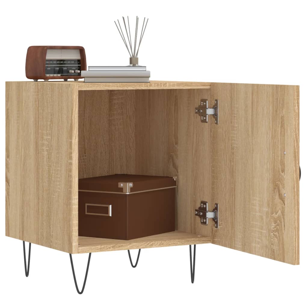 Nattbord 2 stk sonoma eik 40x40x50 cm konstruert tre