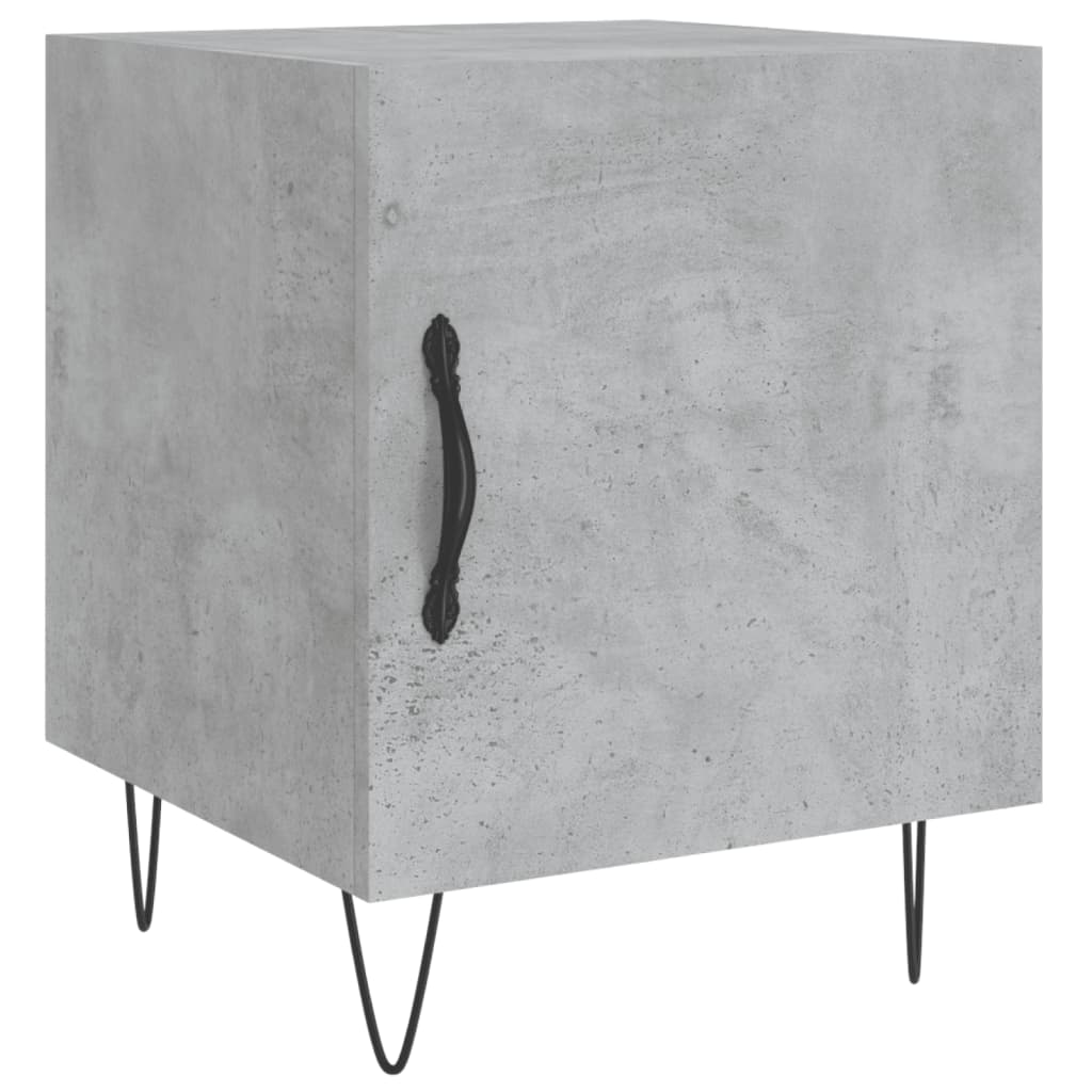 Nattbord 2 stk betonggrå 40x40x50 cm konstruert tre