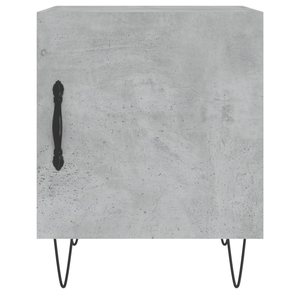 Nattbord 2 stk betonggrå 40x40x50 cm konstruert tre