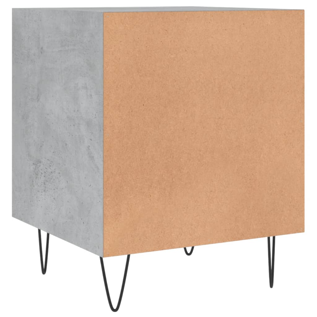 Nattbord 2 stk betonggrå 40x40x50 cm konstruert tre