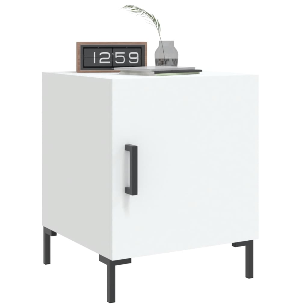 Nattbord 2 stk hvit 40x40x50 cm konstruert tre